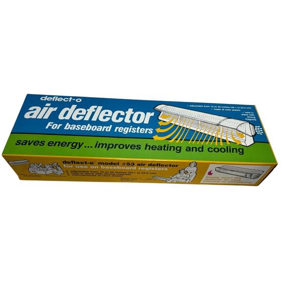 Deflect-O Clear Plastic Air Deflector 15 to 25in Wall Floor Ceiling Register New - Picture 1 of 10